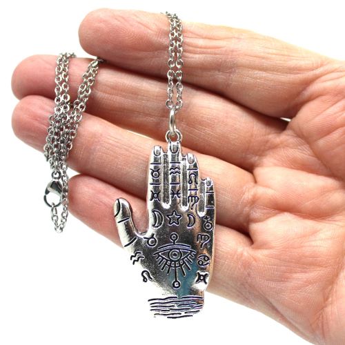 Palm Reader Zodiac Astrology Symbols Mystic Eye Keyring